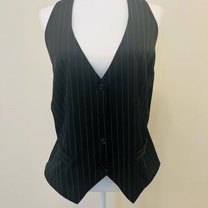 Black Pinstripe Vest